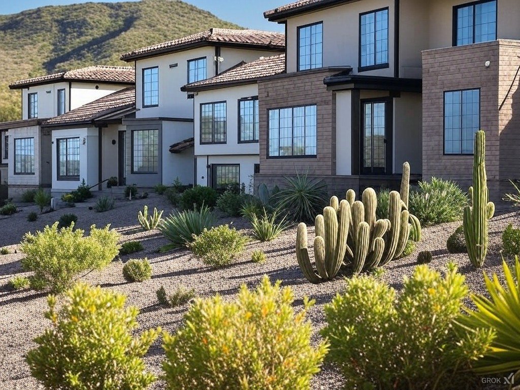 exteriors houses founstain fills grok
